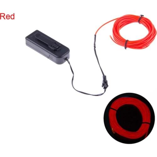 New Neon LED Light Dance Party Glowing Neon Flexible EL Wire Strip Tube Waterproof Car Decor With Controller 1M 2M 3M 5M