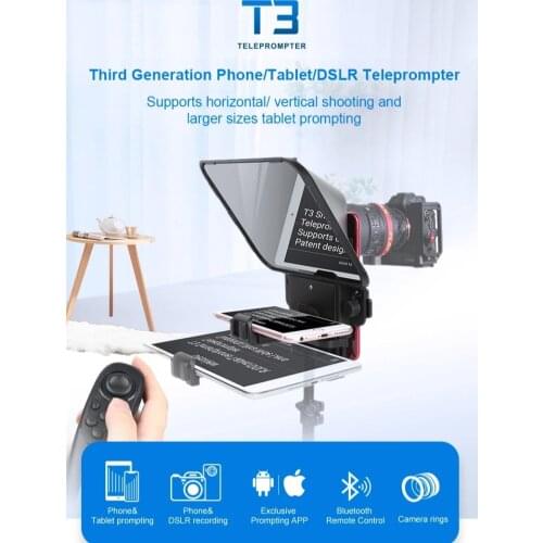 2021 New Bestview T3 Teleprompter for 11 inch Tablet iPad Phones Prompter Reader prompteur Table for Smartphone DSLR camera