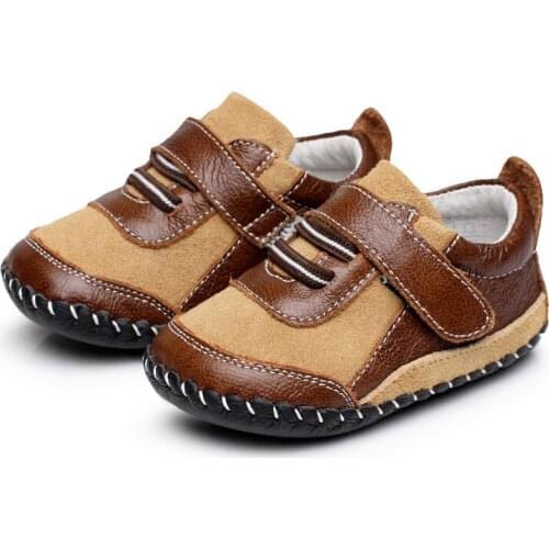 New Top Quality Genuine Leather Baby First Walkers Boys Girl Anti Slip Toddler Shoes Sale