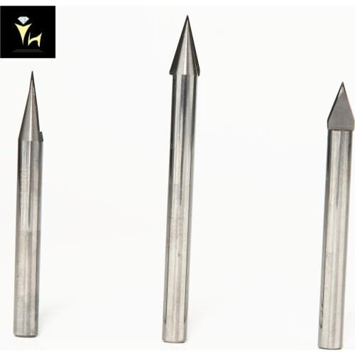 PCD 25 Degree V Shape CNC Engraving Diamond Tools Engraver For Jewellery ( Diamond Width: 0.25-12mm )