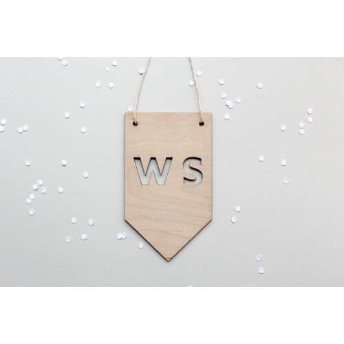 Personalized Wooden Laser Cut Flag Hanging Wooden Plaque,Flag Sign,Engagement Present,Rustic Wood Flag