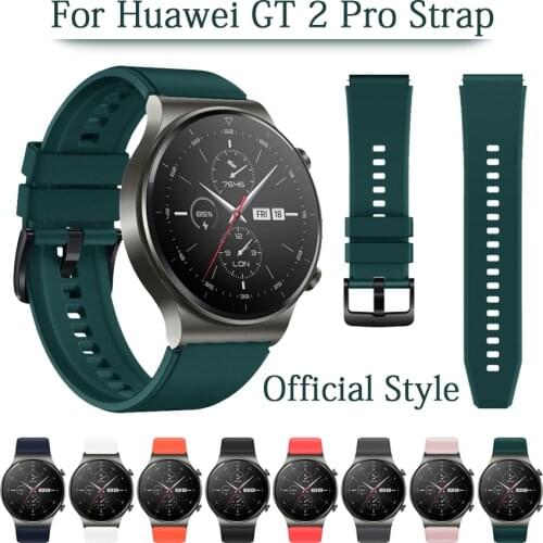 Original Silicone Band For Huawei Watch Gt 2 Pro Sport Rubber Official Wriststrap For Huawei Gt2 Pro Watchband Replace Bracelet