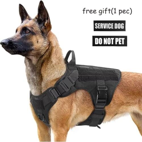 Tactical Dog Harness And Leash Set Metal Buckle Big Dog Vest German Shepherd Durable Pet Harness For Small Large Dogs Training