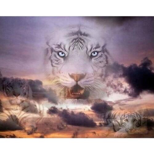 Tigers diamond art painting mosaic embroidery abstract cloud picture puzzle rhinestones stickers home decor needlework craft diy
