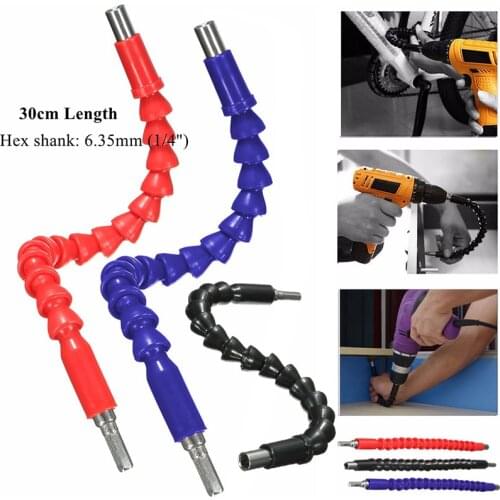 30cm Universal Flexible Drill Bit Shaft Flex Screwdriver Extension Holder Link