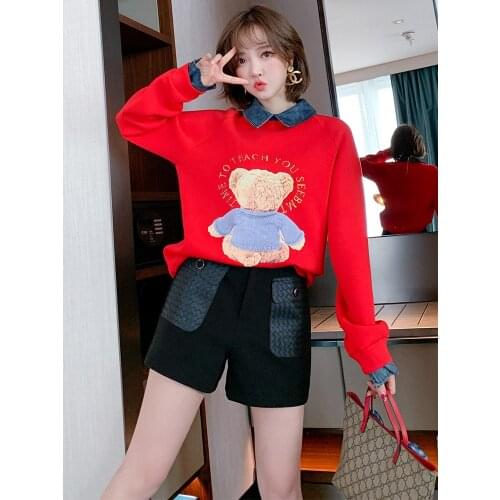 Classic versatile high waist woven pocket with belt shorts for women 2021 Spring new High Quality Top Quality