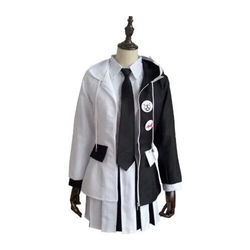 Anime Danganronpa Monokuma Costume Cosplay Uniform Halloween Party Costumes Girls Dress Full Set Custom Made