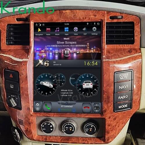 Krando Android 9.0 4G 64G 12.1 inch Tesla style car radio For NISSAN PATROL 5 Y61Android car radio multimedia player DSP GPS