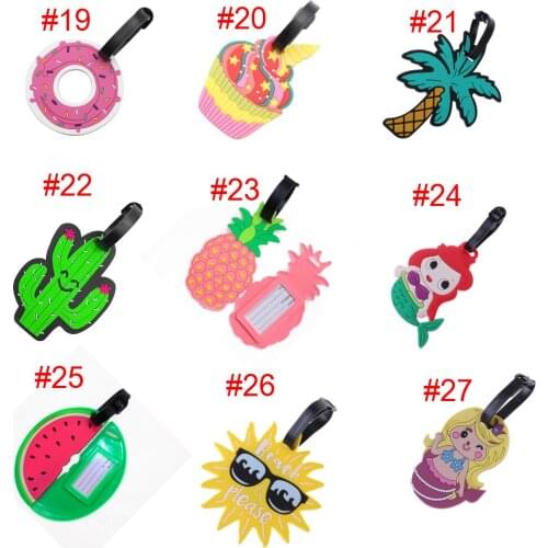 Quenya Women Men Cartoon Flamingo Travel Luggage Tag Travel Accessories Cute Suitcase Tag Silicon Id Address Tag Name Labels