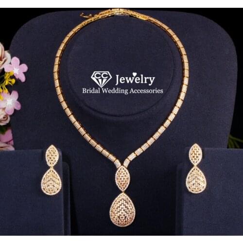 CC Necklace Drop Earring Wedding Sets 2pcs Pendant Accessories for Women Fine Jewelry S925 Sliver Vintage Bijoux Hot Sale T0162