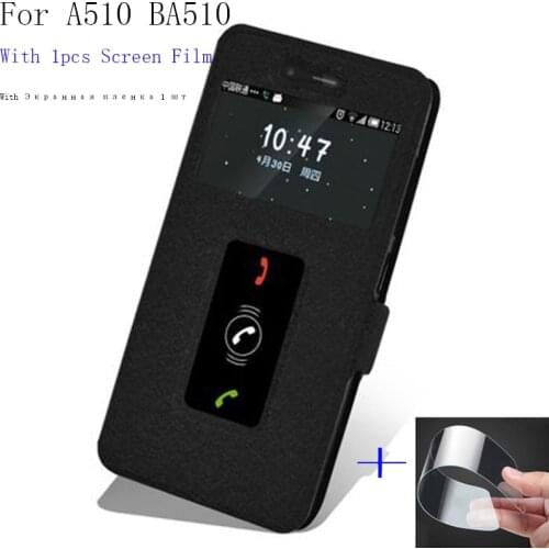 Luxury Smart View window PU leather case For ZTE Blade A510 cover shell A510 phone case For ZTE Blade BA510 flip case back cover