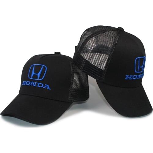 Cotton Mesh Black Baseball Cap Car Brand Sports Cap and Hat Outdoor Trucker Hat
