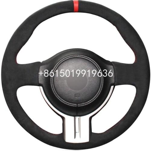 Black Suede Hand Sewing Car Steering Wheel Cover for Toyota 86 2013-2016 Subaru BRZ 2013 2014 2015 2016 Scion FRS Kit
