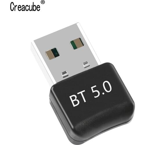 Creacube Wireless USB Bluetooth 5.0 Adapter Bluetooth Dongle Music Receiver Adaptador Bluetooth Transmitter for PC Win 7 8 10