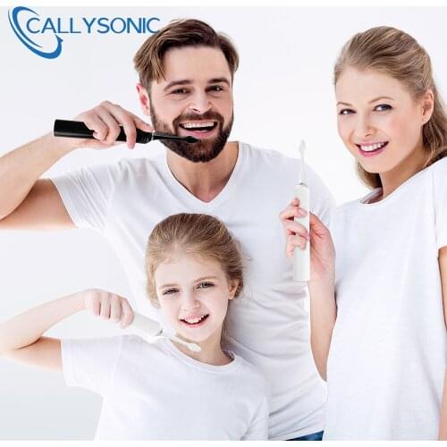 CALLYSONIC Sonic Electric Toothbrush H21 Adult Timer Brush 3 Mode USB Charger Rechargeable Tooth Brushes Replacement Heads Set
