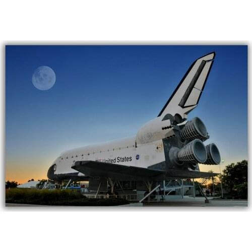 HT012 Spectacular Universe Earth And Moon Space Station Astronaut Silk Fabric Poster Art Decor Indoor Painting Gift