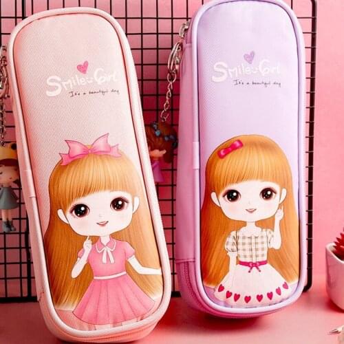 Pencil Case Trousse Scolaire Japanese Stationery School Accessories Office Supplies Aesthetic Canvas Kids Pencase Cases For Pens