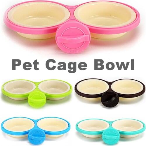 Dog Cage Bowls for Pet Cat Removable Cage Bowls Food Water Treat Bowl for Dogs Drinking Anti Hanging Pet Supplies FD0053