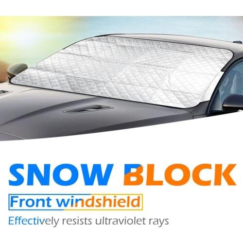 Car SUV Front Windshield Cover Snow Ice Shield UV Sun Shade 147x100cm Universal Lightness Portability Convenient Carrier