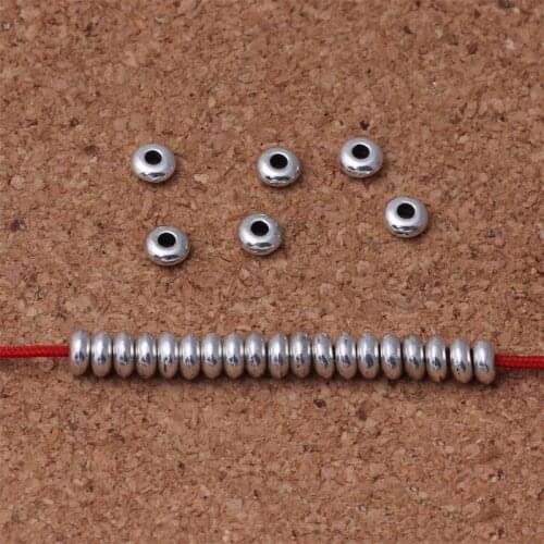 50pcs/lot metal spacer beads Tibetan silver DIY jewelry making handmade accessories loose beads bracelets necklace earrings