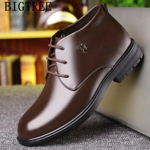 Ankle Boots Men Dad Shoes Mens Dress Boots Business Shoes Leather Boots Men Winter Shoes Chaussure De Securite Pour Homme Nona