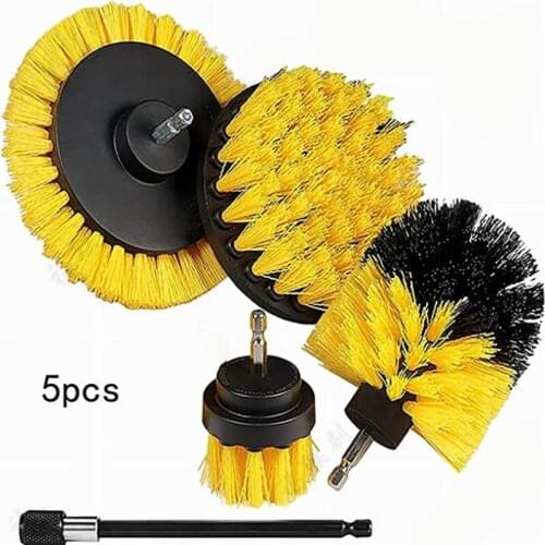 5PCS Drill Brush Set with Extend Attachment Power Scrubber Brush Cleaning Kit