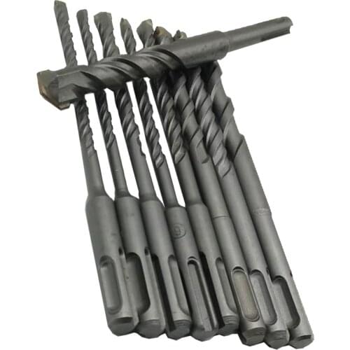9pcs Electric Hammer SDS Plus Drill Bit Set 160mm for Concrete Wall Brick Block Masonry Hole Saw Drilling Bits