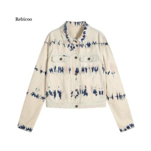 New stripes jean jacket wear white men and women with strong personality edition easing port design feeling jacket