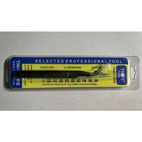 TNI-U Safe Precision Tweezers Forceps Stainless Steel Tweezers for Electronic Repair Tools TU-14B TU-15B