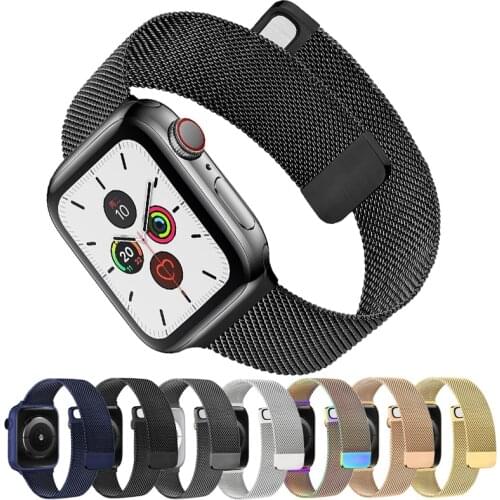 Magnetic Loop Band For Apple Watch 44mm 40mm 38mm 42mm Metal Bracelet Strap Fit iWatch Series 6 SE 5 4 3 2 Wristband Accessories