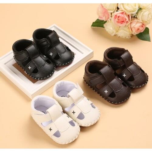 Baby Shoes Girl Boy Sandals Newborn Baby Shoes PU Leather Non-Slip 0-18 Months Walking Shoes First Walker Baby Shoes