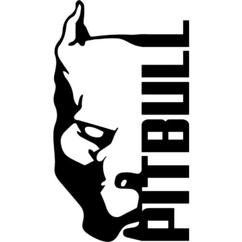 Dawasaru Pitbull Dog Funny Car Sticker Waterproof Personality Decal Laptop Motorcycle Auto Accessories Decoration PVC,21cm*12cm