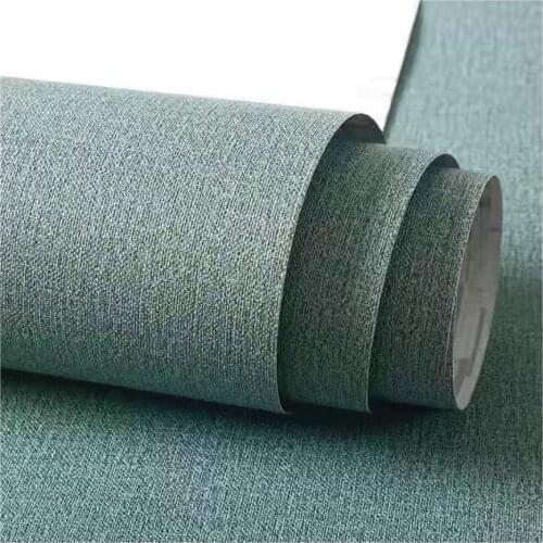 Cloth Wallpaper Self Adhesive PVC Plain Living Room Linen Renovation Sticker TV Background Vinyl Contact Paper Home Decor