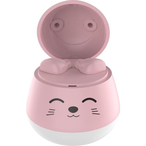 TWS Bluetooth Wireless Earphone Headset Mini Earbuds Stereo Cute Earphones Cat Pink Bear Gray Elf Black Pig Purple kids gifts