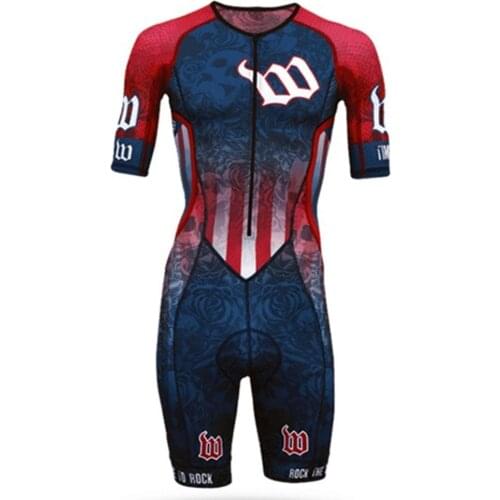 Wattie ink Cycling Skinsuit Triathlon Suit Mens Short Sleeve Leotard Jumpsuit Maillot Bike 2020 Ropa Ciclismo Cycling Suit 9D