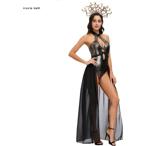 Ancient Greek mythology Women Medusa Cosplay Female Halloween Kraken Costumes Carnival Purim Nightclub Bar Role play party dress