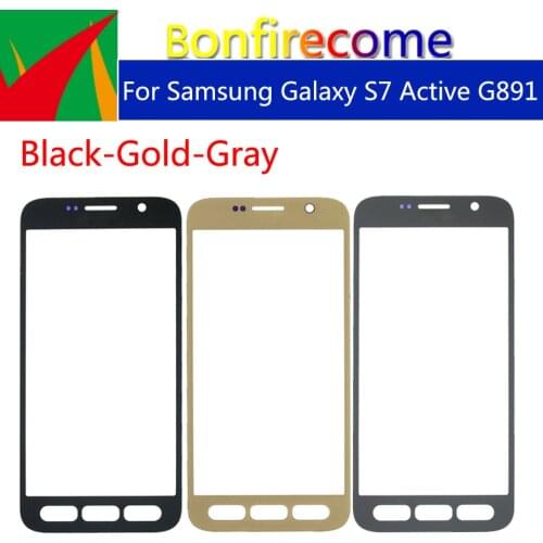 10pcs\lot Touchscreen For Samsung Galaxy S7 Active G891 SM-G891A G891A Touch Screen Front Panel Glass Lens LCD Outer Glass 5.1"