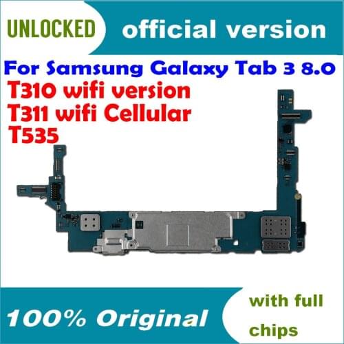 16GB ROM 1.5GB RAM Unlock Original Mainboard For Samsung Galaxy Tab 3 8.0 T310 T311 T315 Motherboard Android Logic Board Chips