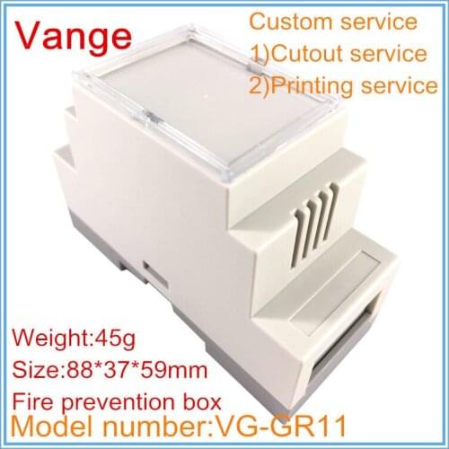 2pcs/lot professional project box ABS fireproof material plastic junction box diy 88*37*59mm for industrial control device