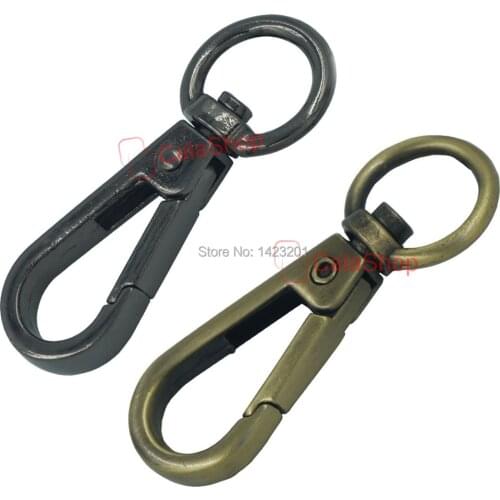 20 Pcs / Lot 13mm 1/2" Trigger Swivel Clip Snap Hook Purse Keyring Rings Key Chains Buckles GunBlack Bronze