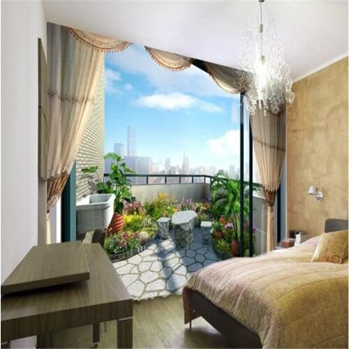 Beibehang Custom 3d mural wallpaper Visual expand sky minimalist bedroom living room photo wallpaper for walls wall paper