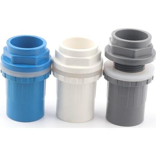 5pcs I.D 32mm New Design Top Quality PVC Pipe Joints Aquarium Fish Inlet Outlet Connectors Socket Type Fast Connectors 3 Colors