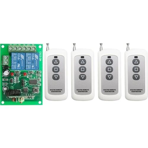 500m DC12V 24V 10A Motor Remote Switch Controller Motor Forwards Reverse Up Down Wall Transmitter Manual Button Limit Switch