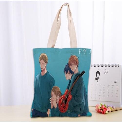 Custom Given Anime Tote Bag Foldable Shopping Bag Reusable Eco Large Unisex Canvas Fabric Shoulder Bags Tote Grocery Cloth Pouch