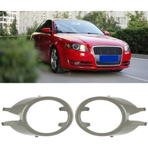 Car Accessories 1 Pair Fog Light Trim Right Left Front Bumper Cover For Audi A4 B7 04-08 Plastic 100% Weather Proof Never Fade