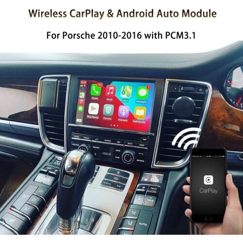 AZTON Wireless CarPlay For Porsche PCM3.1 Cayenne Panamera Macan 911 Bosxter 2010-2016 Android Auto Phone Mirror Video Interface