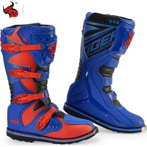 NEW Motorcycle Boots Leather Wear-resistant Profession Motocross Riding Racing Anti-fall Boots Men Moto Protector