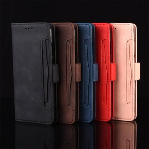 Phone Case Shockproof Simple Leather Multi-card Slot Flip Phone Cover Shell for Nubia Red Magic 6R Phone Accessories