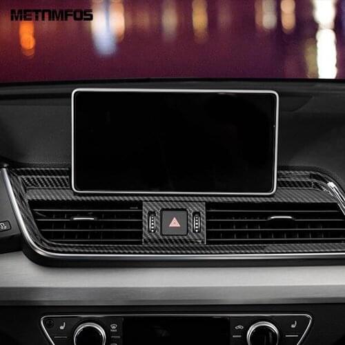 For Audi Q5 2018 2019 2020 Interior Front Center Control Air Conditioner Vent Outlet Cover Trim Matte Accessories Car Styling