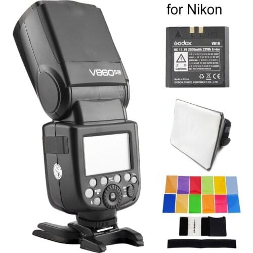 Godox V860II-N I-TTL HSS 2.4G Build-In Transceiver Li-ion Battery Flash for Nikon D3000 D5500 D80 D5300 Dslr Camera Speedlight
